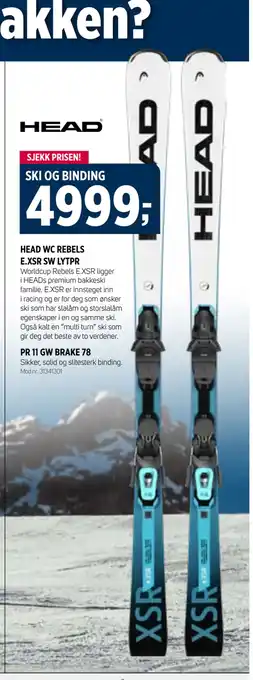 Sport 1 Head wc rebels e.xsr sw lytpr tilbud