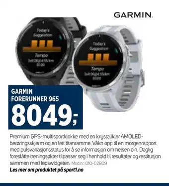 Sport 1 Garmin forerunner 965 tilbud