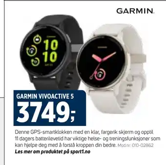 Sport 1 Garmin vivoactive 5 tilbud