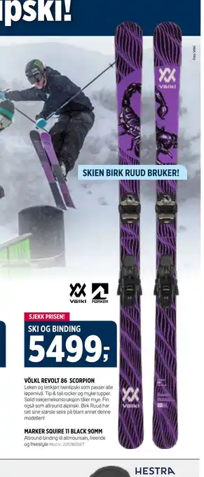 Sport 1 Ski og binding tilbud