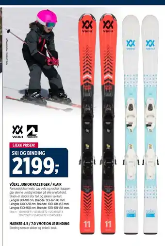 Sport 1 Ski og binding tilbud