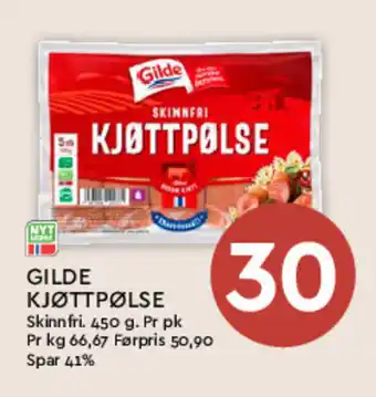 Coop Mega GILDE KJØTTPØLSE tilbud