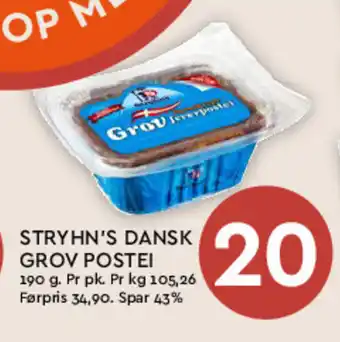 Coop Mega STRYHN'S DANSK GROV POSTEI tilbud