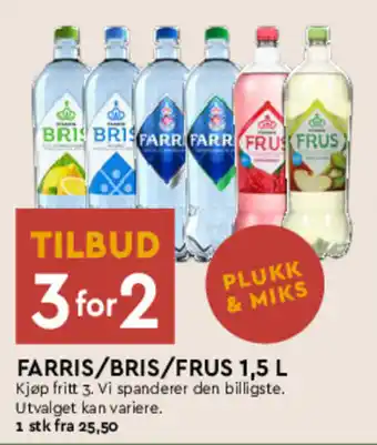 Coop Mega FARRIS/BRIS/FRUS 1,5 L tilbud