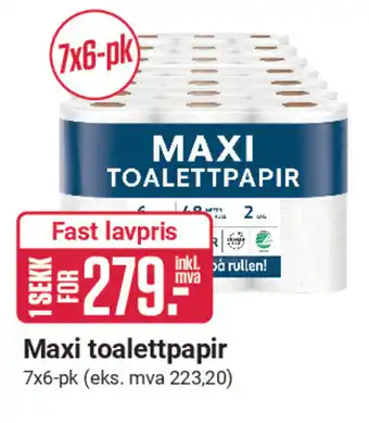 Europris Maxi toalettpapir tilbud