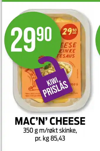 Kiwi Mac’n’ cheese tilbud