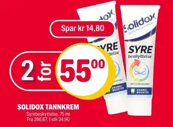Coop Extra SOLIDOX TANNKREM tilbud