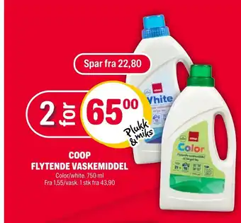 Coop Extra FLYTENDE VASKEMIDDEL tilbud