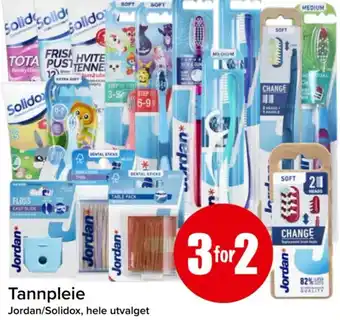 Spar Tannpleie Jordan/Solidox, hele utvalget tilbud