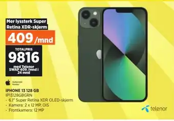 POWER IPHONE 13 128 GB IP13128GBGRN tilbud