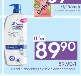 Gigaboks Head & shoulders classic clean shampo 1 l tilbud