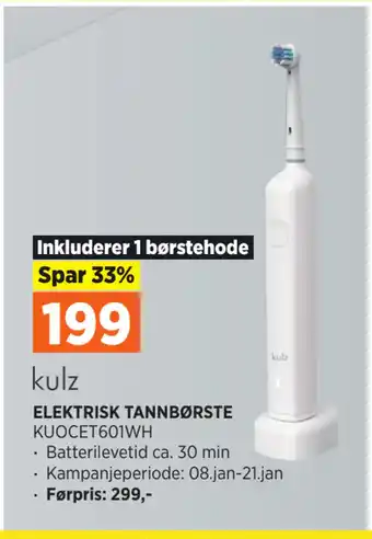 POWER Elektrisk tannbørste tilbud