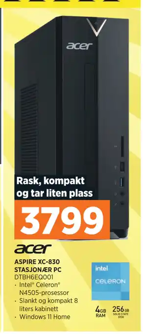 POWER Aspire xc-830 stasjonær pc tilbud