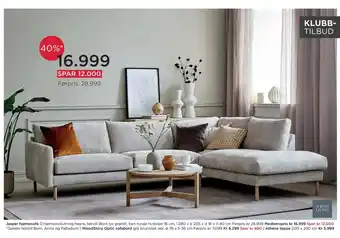 Møbelringen Jasper hjørnesofa tilbud