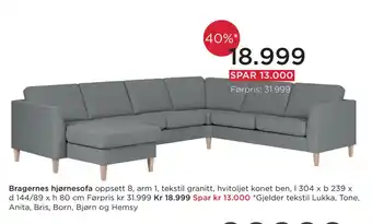 Møbelringen Bragernes hjørnesofa tilbud