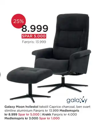 Møbelringen Galaxy moon hvilestol tilbud