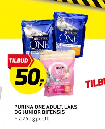 Bunnpris Purina one adult, laks og junior bifensis tilbud