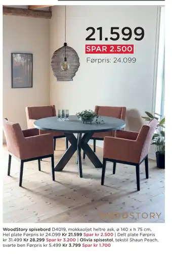 Møbelringen Woodstory spisebord tilbud