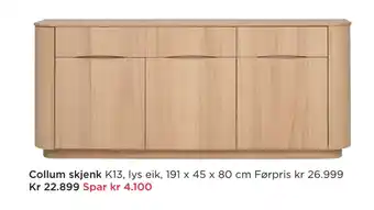 Møbelringen Collum skjenk tilbud