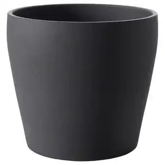 IKEA Persillade blomsterpotte, mørk grå, 12 cm tilbud