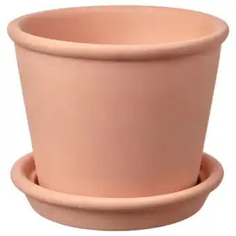 IKEA Muskotblomma blomsterpotte med skål, inne/ute terrakotta, 12 cm tilbud