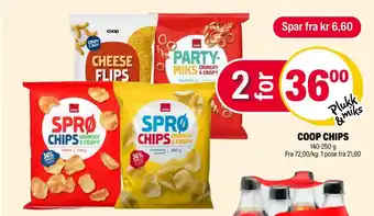 Coop Extra Sprø chips crunchy & crispy paprika tilbud