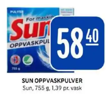 Rema 1000 Sun maskinoppvask - pulver tilbud