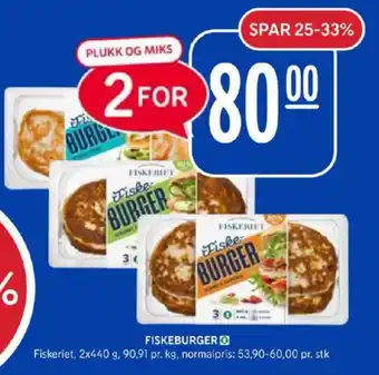 Rema 1000 Fiskeriet fiskeburger tilbud