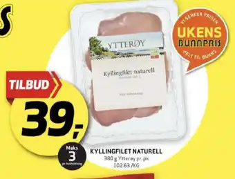 Bunnpris Ytterøy kyllingfilet tilbud