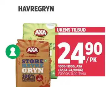 Meny Axa havregryn tilbud