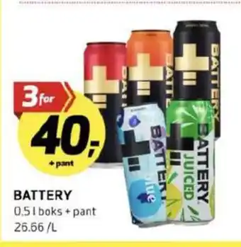 Bunnpris Battery energidrikk tilbud