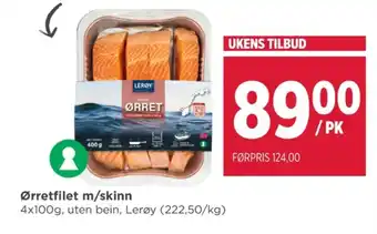 Meny Lerøy laksefilet tilbud