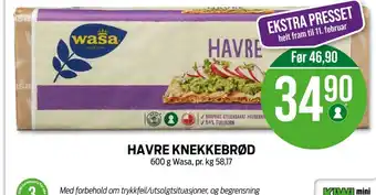 Kiwi Wasa knekkebrød tilbud