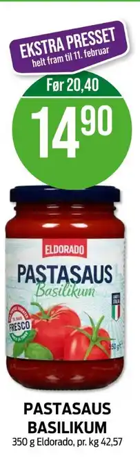 Kiwi Eldorado pastasaus basilikum tilbud