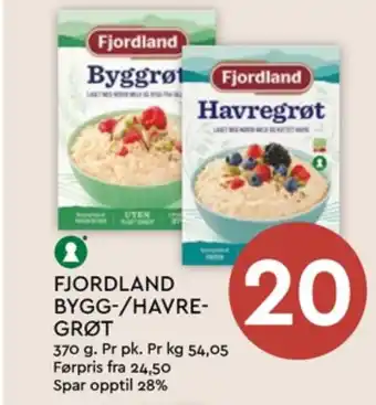 Coop Mega Fjordland havregrøt tilbud
