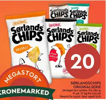 Coop Mega Original chips havsalt tilbud