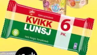Europris Kvikk lunsj sjokoladebar tilbud