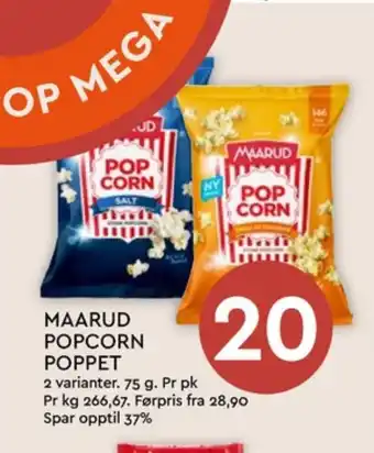 Coop Mega Maarud popcorn tilbud