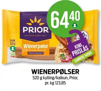 Kiwi Prior wienerpølser tilbud