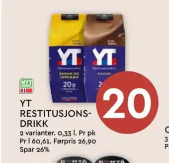 Coop Mega Yt restitusjonsdrikk tilbud