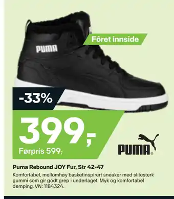 XXL Sport Puma rebound joy fur, str 42-47 tilbud