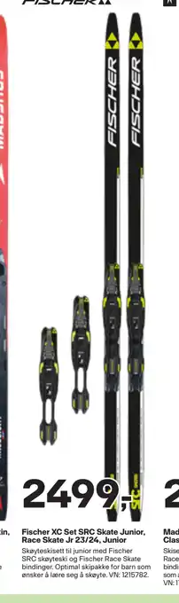 XXL Sport Fischer xc set src skate junior, race skate jr 23/24, junior tilbud