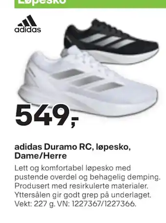 XXL Sport Adidas duramo rc, løpesko, dame/herre tilbud