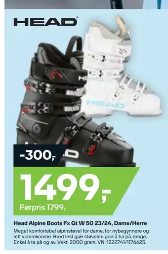 XXL Sport Head alpine boots fx gt w 50 23/24, dame/herre tilbud