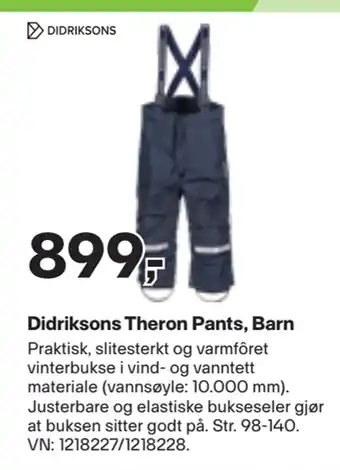 XXL Sport Didriksons theron pants, barn tilbud