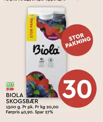 Coop Mega Biola skogsbær tilbud