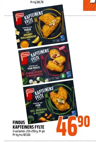 Coop Obs Findus kapteinens fylte tilbud