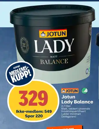 Coop Obs Jotun lady balance tilbud