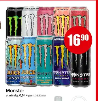 Eurospar Monster energy energidrikk tilbud