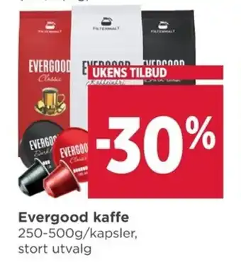Meny Evergood kaffe tilbud